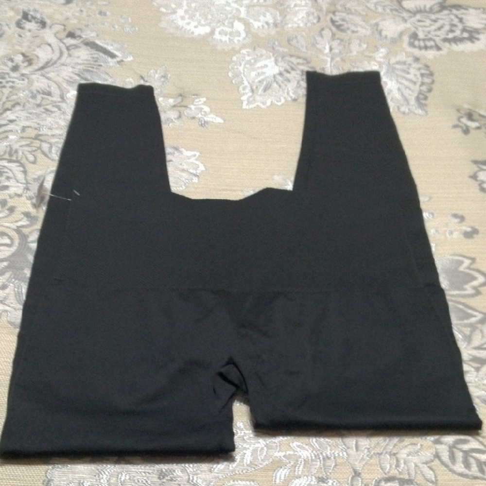 Assets By Spanx Black High Waisted Shaping Leggings M New